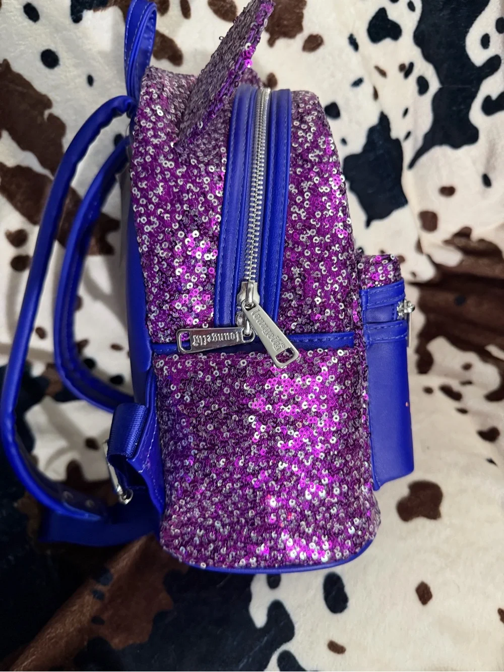 Disney Purple Sequin Minnie Ear Mini Backpack